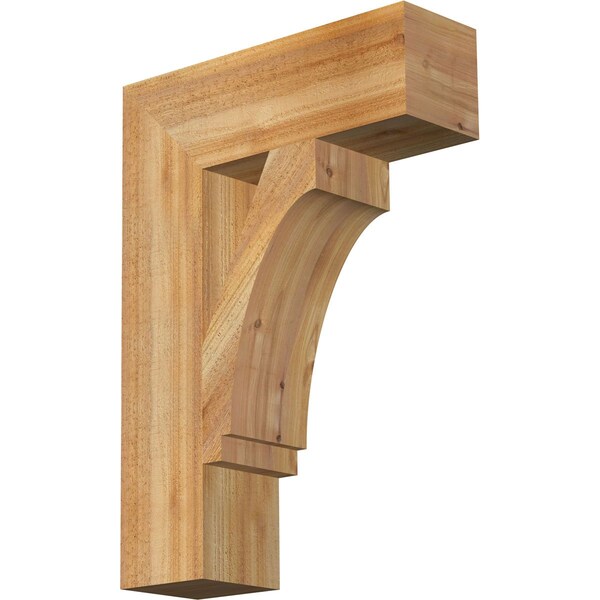 Ekena Millwork Imperial Block Rough Sawn Bracket, Western Red Cedar, 6"W x 20"D x 28"H BKT06X20X28IMP05RWR - main